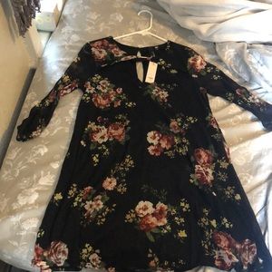 Francesca’s Black Floral Dress